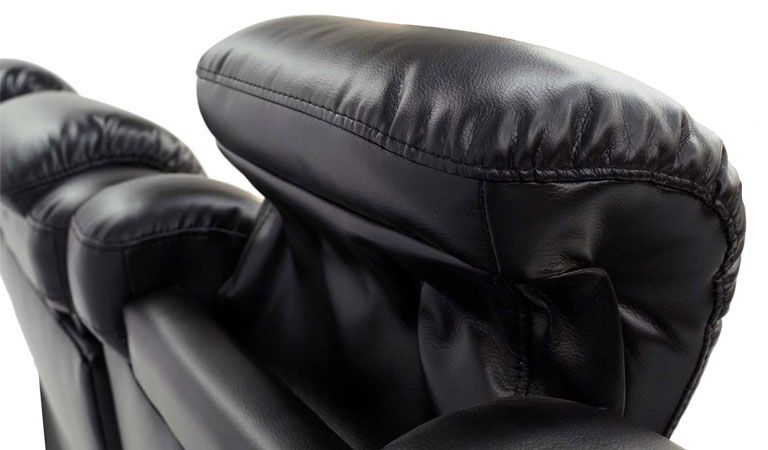 可调节的头枕黑色躺椅